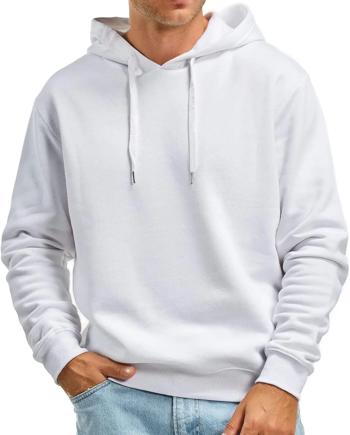 Mens Hoodies Pullover, Men's Workout Hoodie Lightweight Gym Athletic Sweatshirt Fashion Pullover Hooded Coats with Pocket