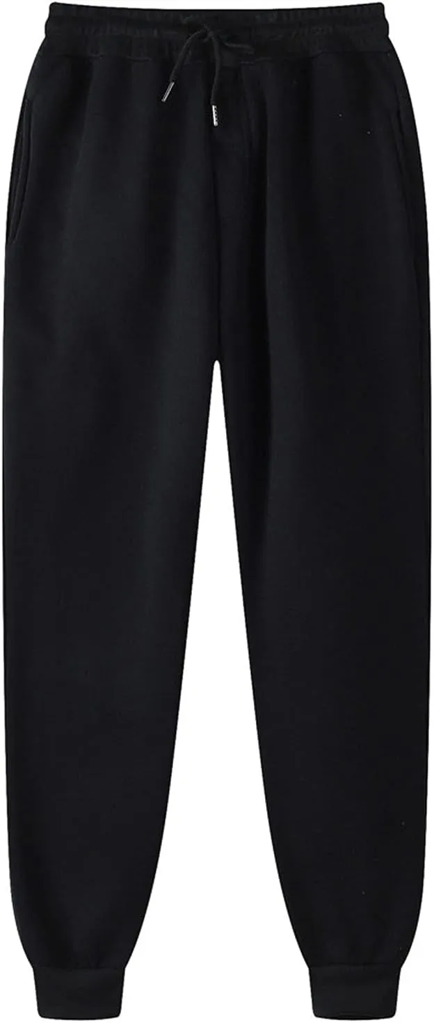 Men's Joggers Sweatpants Mens Heavyweight Cargo Sweatpants Stretch Elastic Waist Jogger Sport Pants Drawstring Sports