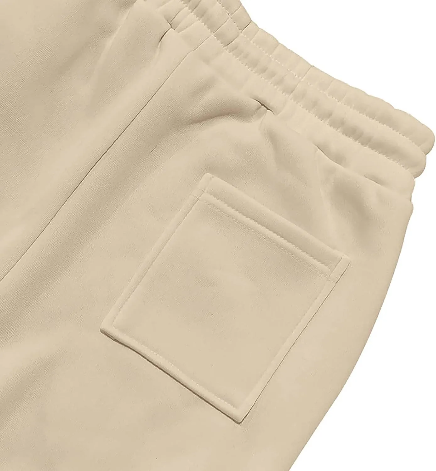 Mens Joggers with Pockets Drawstring Waist Heavyweight Sweatpants Baggy Winter Casual Fleece Lined Cargo Pants