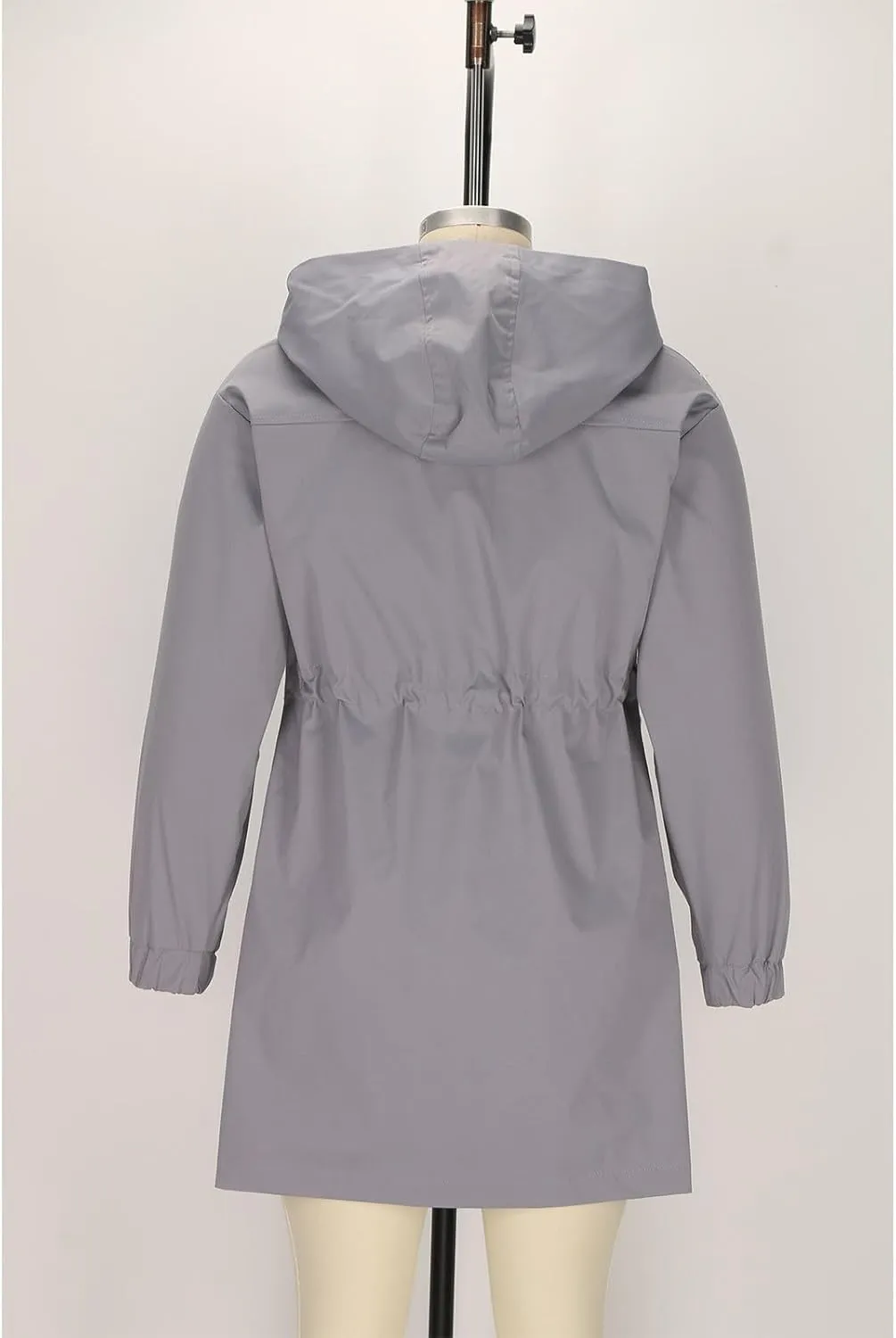 Men's Loose Fit Utility Coat Workwear Long Sleeved Hooded Jacket Waterproof Winter Jacket with Multiple Pockets