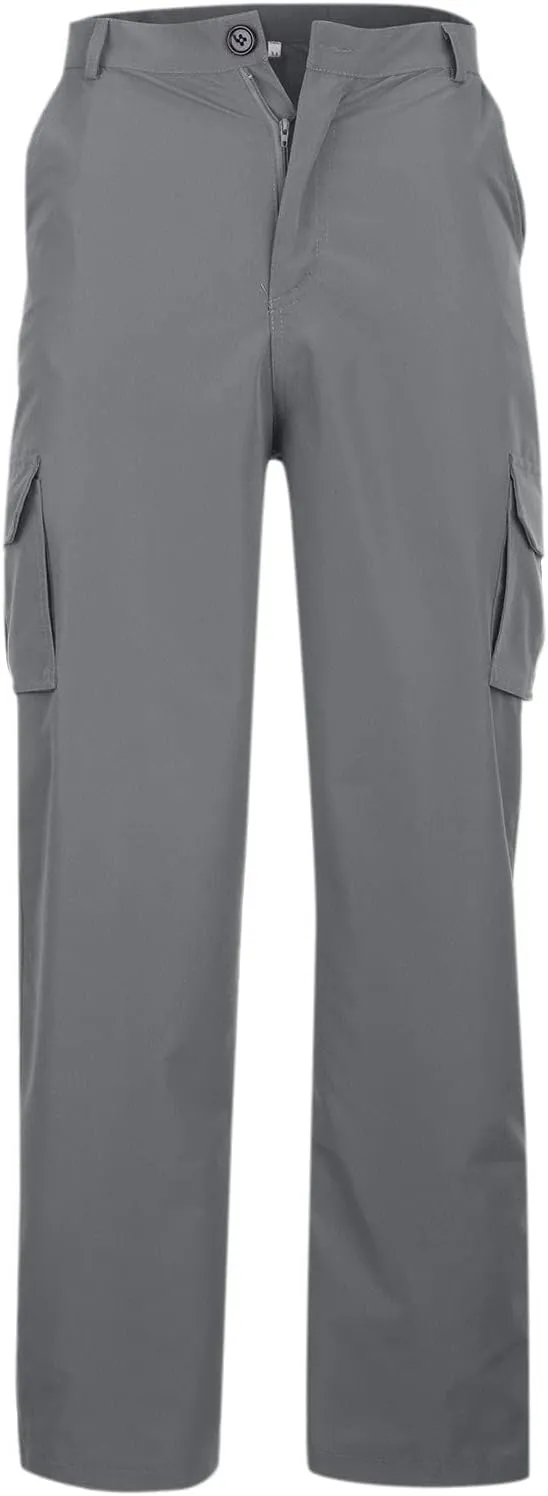 Men's Military Cargo Pants Solid Color Combat Pant Regular Fit Straight Leg Sweatpant Outdoor Stretch Golf Sweatpants