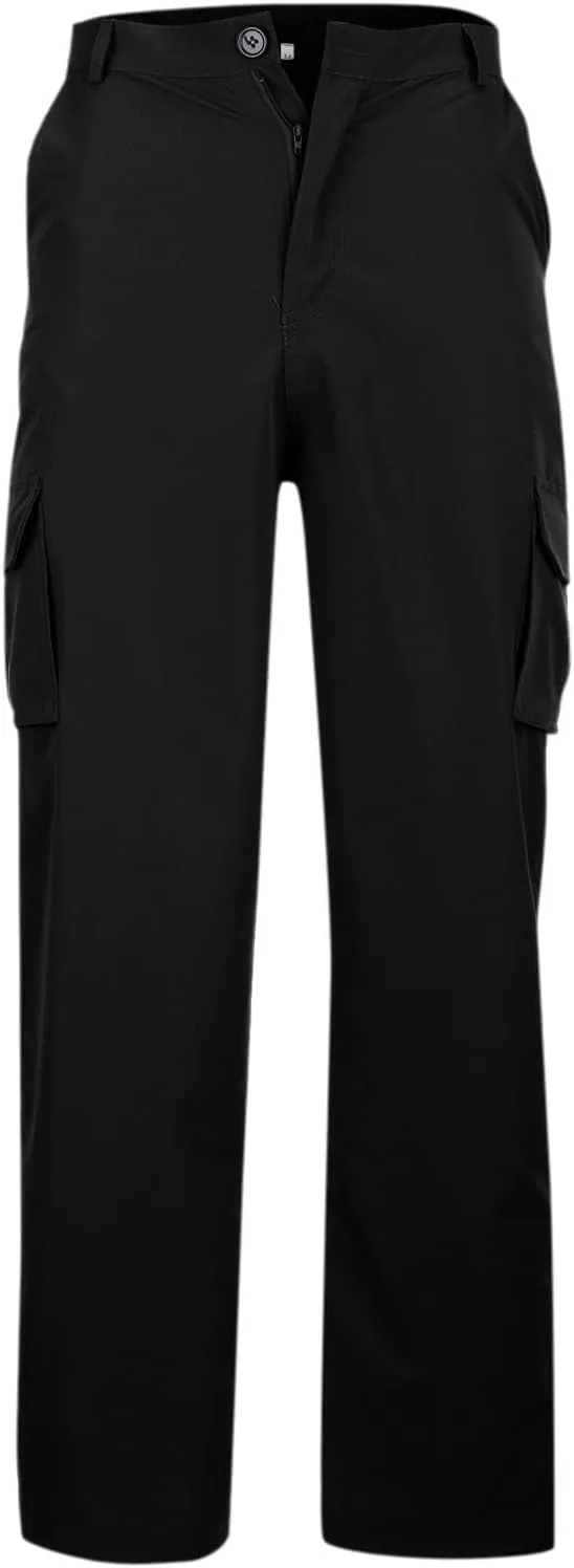 Men's Military Cargo Pants Solid Color Combat Pant Regular Fit Straight Leg Sweatpant Outdoor Stretch Golf Sweatpants