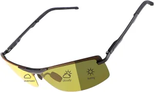 Mens Photochromic Polarized Sunglasses, Driving Sunglasses for Men, UV Protection for Fishing