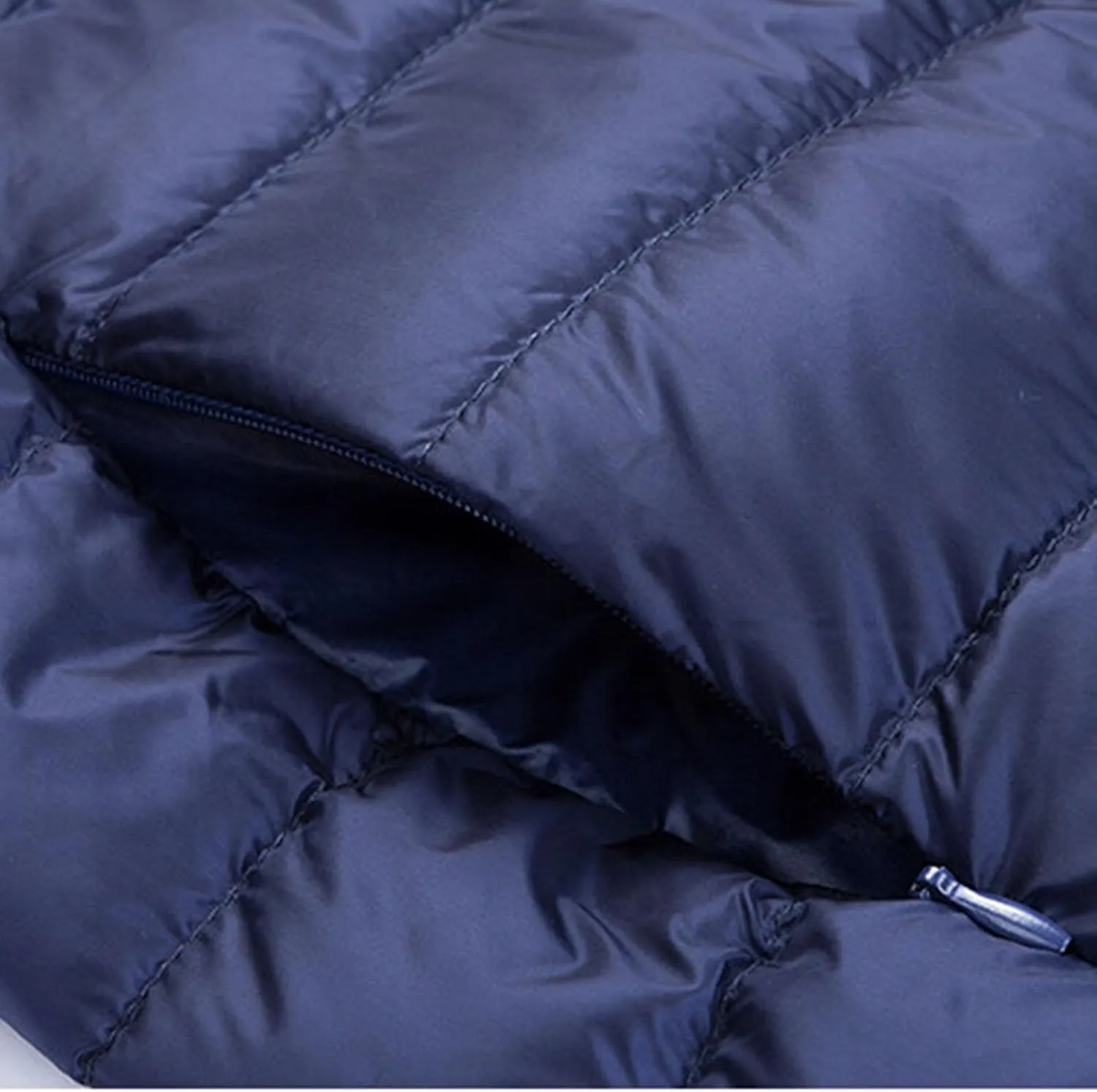 Mens Puffer Jacket Lightweight Packable Down Coat Stand Collar Quilted Jacket Casual Zip up Jacket Warm Winter Outwear