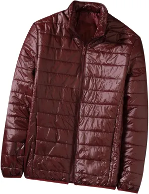 Men's Puffer Jacket Lightweight Packable Down Coat Zip up Padded Coat Quilted Insulated Jacket Casual Winter Jacket