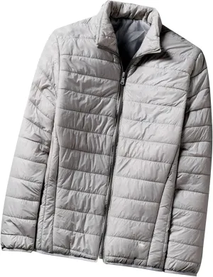 Men's Puffer Jacket Lightweight Packable Down Coat Zip up Padded Coat Quilted Insulated Jacket Casual Winter Jacket