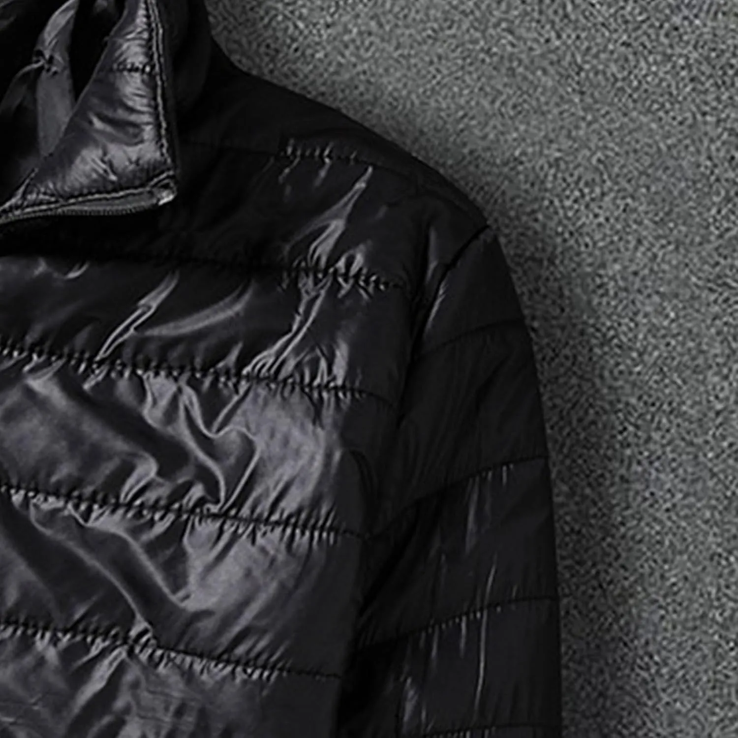 Men's Puffer Jacket Lightweight Packable Down Coat Zip up Padded Coat Quilted Insulated Jacket Casual Winter Jacket