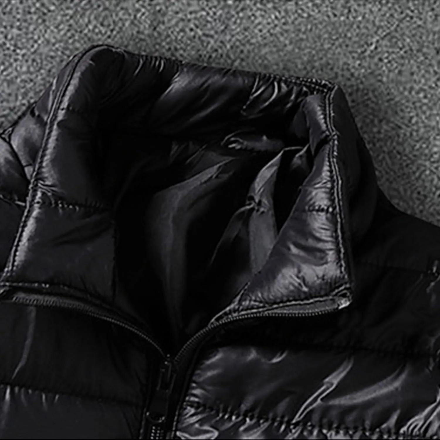 Men's Puffer Jacket Lightweight Packable Down Coat Zip up Padded Coat Quilted Insulated Jacket Casual Winter Jacket