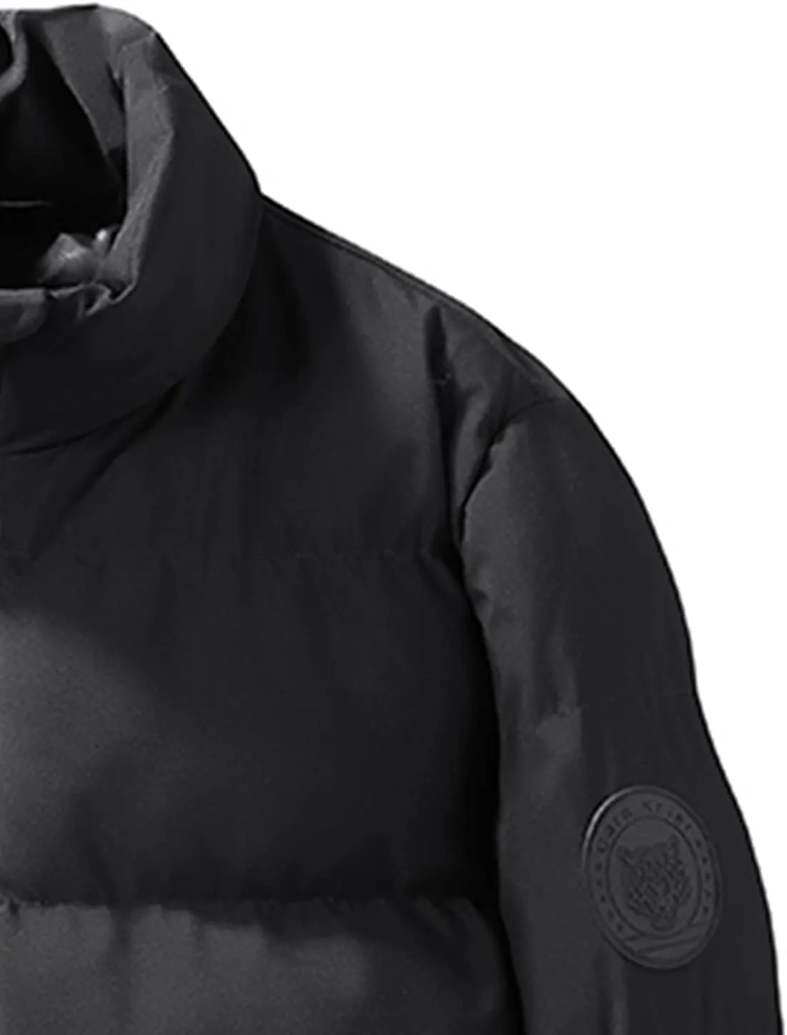 Men's Puffer Jacket Stand Collar Quilted Coat Zip up Insulated Jacket Lightweight Down Coat Warm Winter Padded Jacket