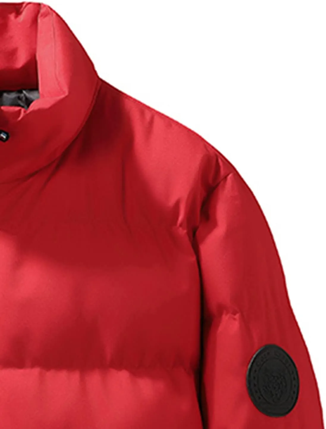 Men's Puffer Jacket Stand Collar Quilted Coat Zip up Insulated Jacket Lightweight Down Coat Warm Winter Padded Jacket