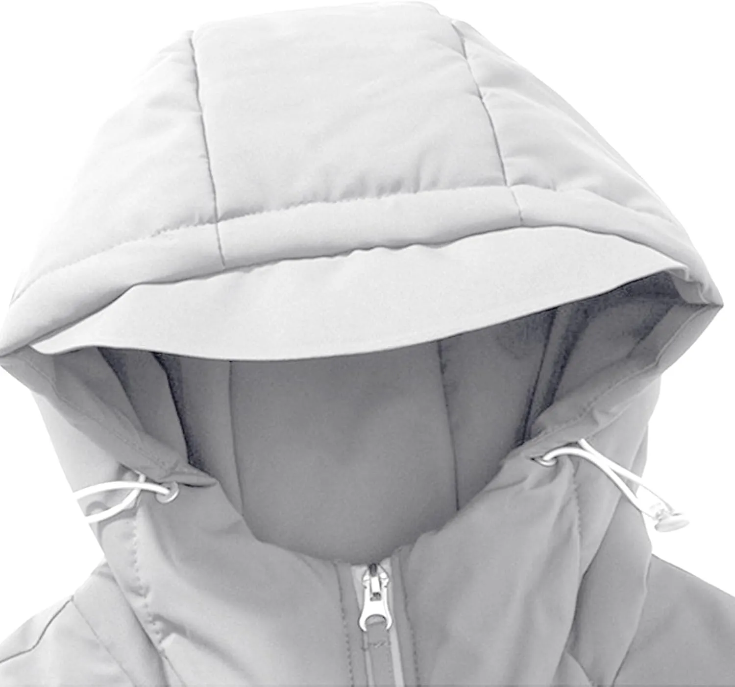 Mens Puffer Jacket Windproof Down Coat Quilted Hooded Lightweight Jacket Zip up Padded Coat Warm Winter Outwear