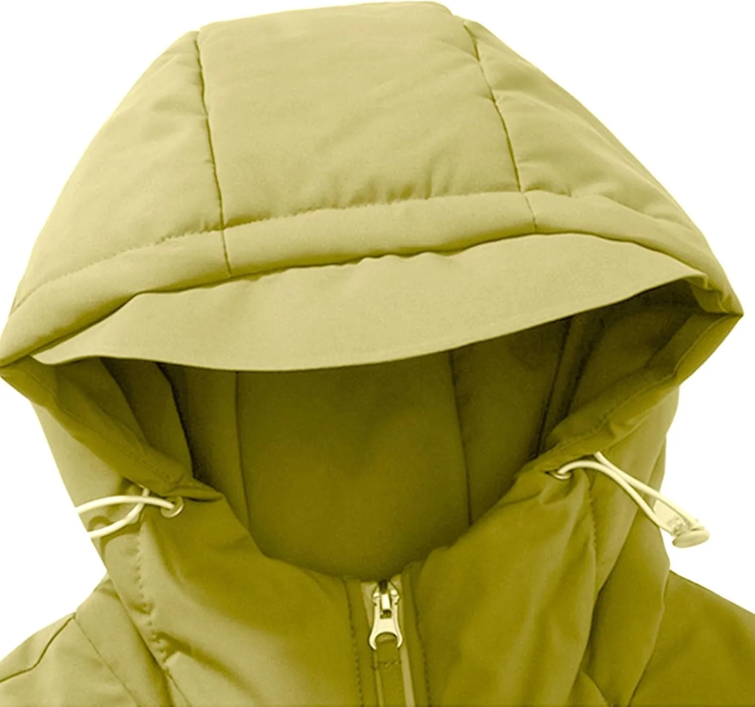 Mens Puffer Jacket Windproof Down Coat Quilted Hooded Lightweight Jacket Zip up Padded Coat Warm Winter Outwear