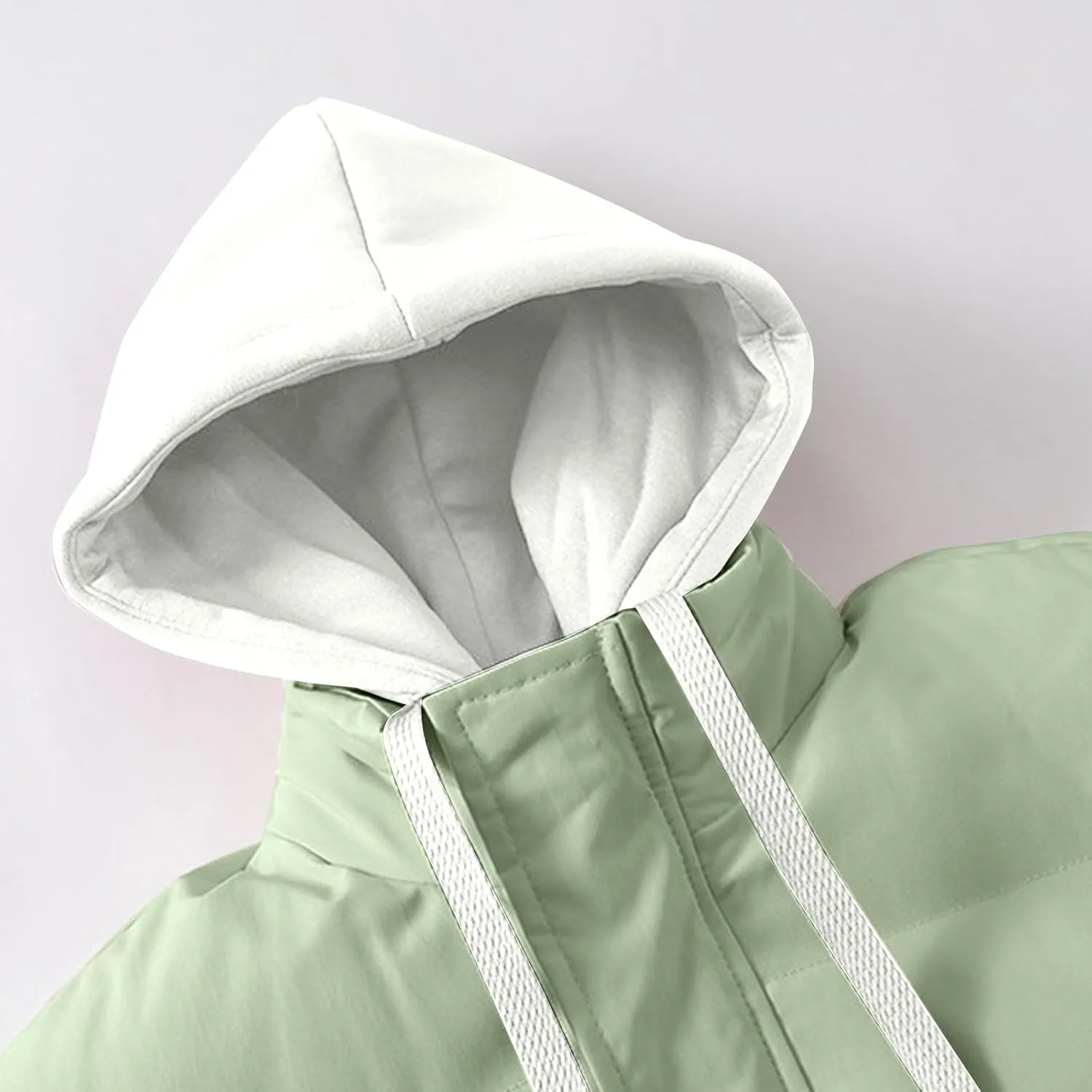 Mens Puffer Jacket with Hoodie Plus Size Down Coat Zip up Padded Coat Hooded Quilted Jacket Warm Winter Jackets