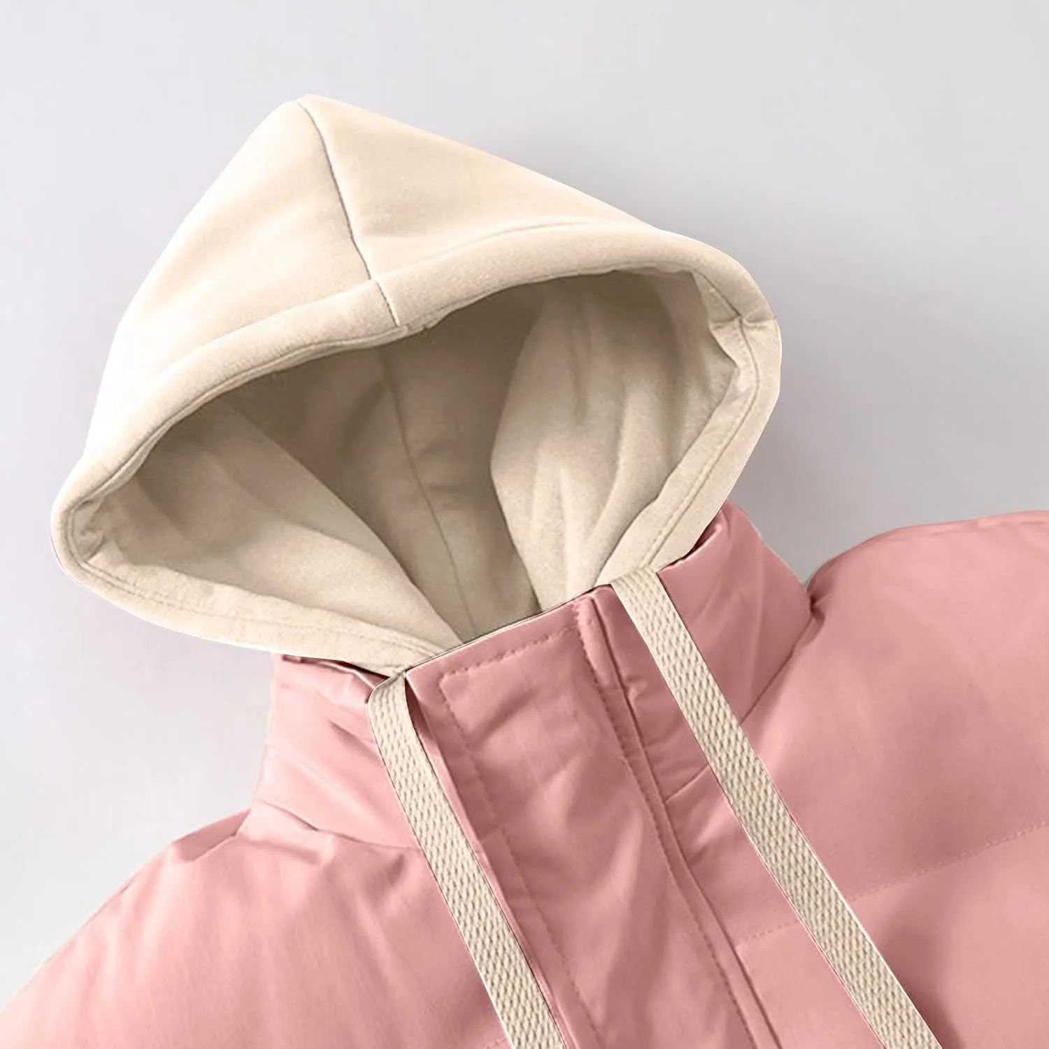 Mens Puffer Jacket with Hoodie Plus Size Down Coat Zip up Padded Coat Hooded Quilted Jacket Warm Winter Jackets