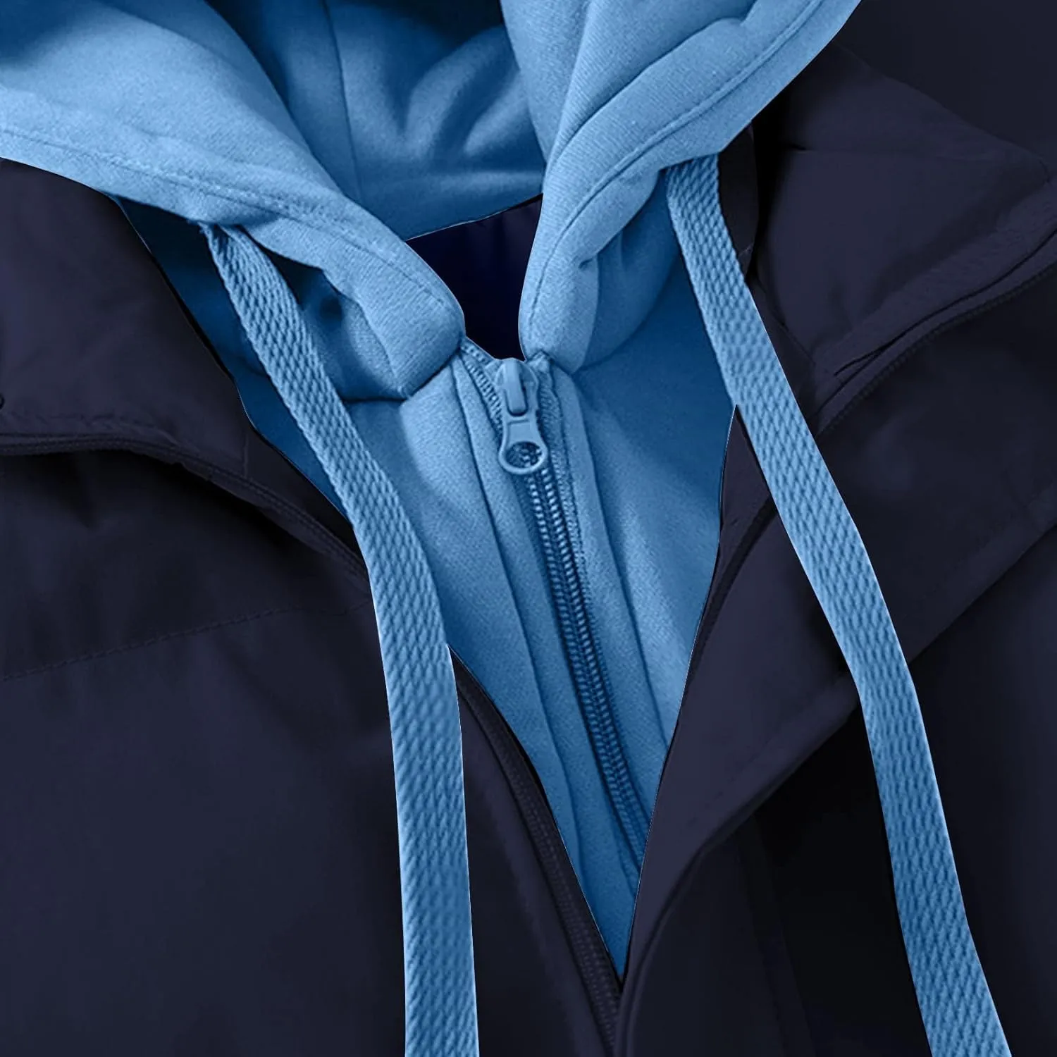 Mens Puffer Jacket with Hoodie Plus Size Down Coat Zip up Padded Coat Hooded Quilted Jacket Warm Winter Jackets
