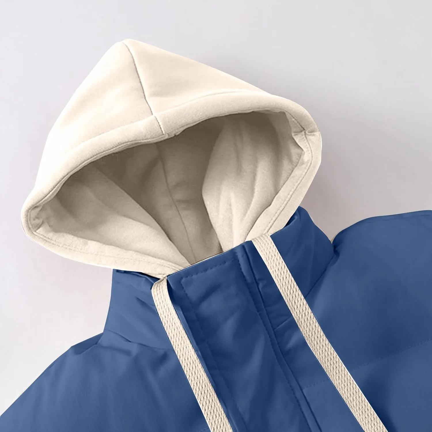 Mens Puffer Jacket with Hoodie Plus Size Down Coat Zip up Padded Coat Hooded Quilted Jacket Warm Winter Jackets
