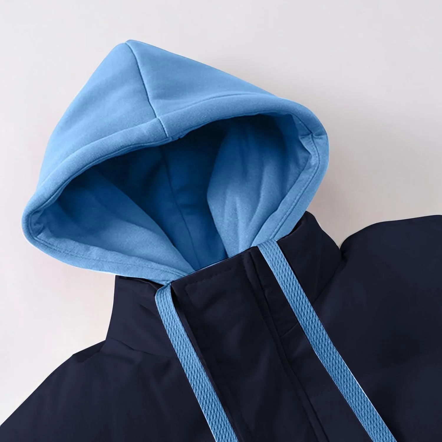 Mens Puffer Jacket with Hoodie Plus Size Down Coat Zip up Padded Coat Hooded Quilted Jacket Warm Winter Jackets