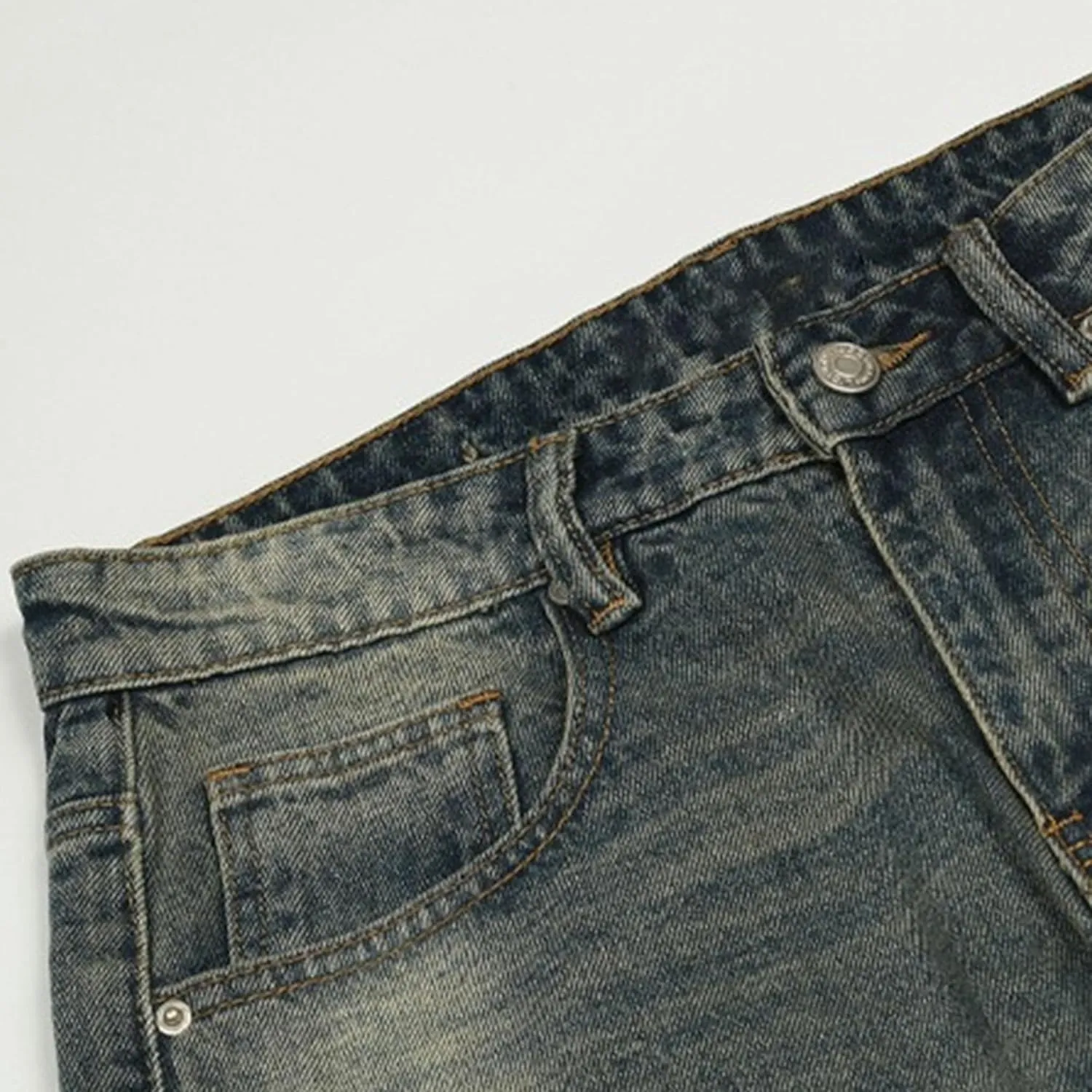 Men's Relaxed Fit Distressed Streetwear Jeans Ripped Casual Hip Hop Denim Pants Regular Washed Straight Leg Jeans