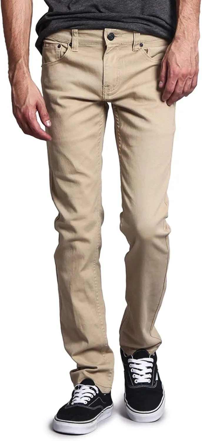 Men's Skinny Fit Color Stretch Jeans