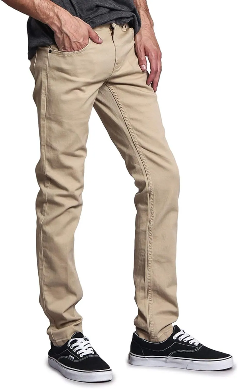 Men's Skinny Fit Color Stretch Jeans