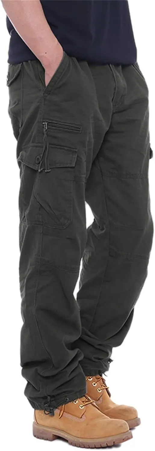 Men's Stacked Stretch Jeans Ripped Skinny Jeans Multi-Pocket Cargo Denim Fashion Distressed Straight Comfort Pants
