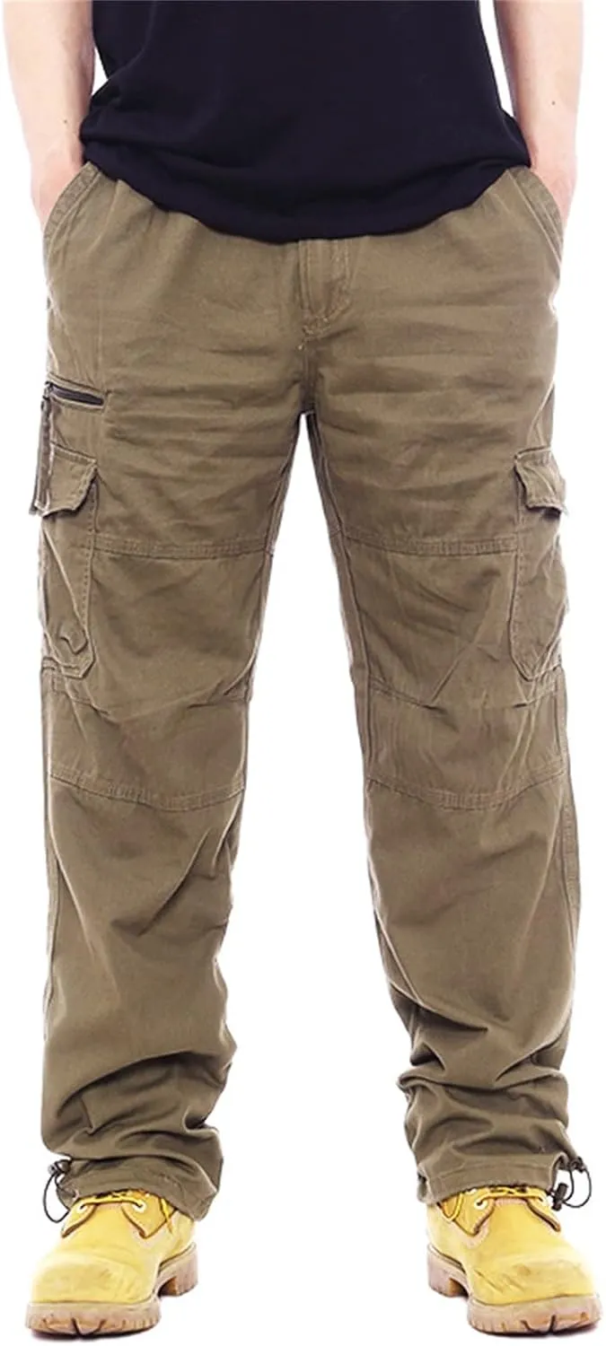 Men's Stacked Stretch Jeans Ripped Skinny Jeans Multi-Pocket Cargo Denim Fashion Distressed Straight Comfort Pants