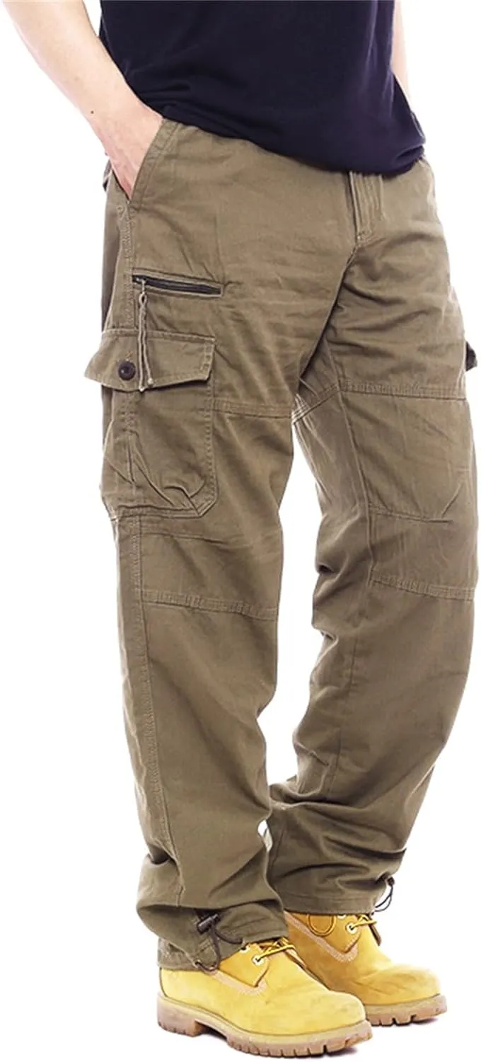 Men's Stacked Stretch Jeans Ripped Skinny Jeans Multi-Pocket Cargo Denim Fashion Distressed Straight Comfort Pants