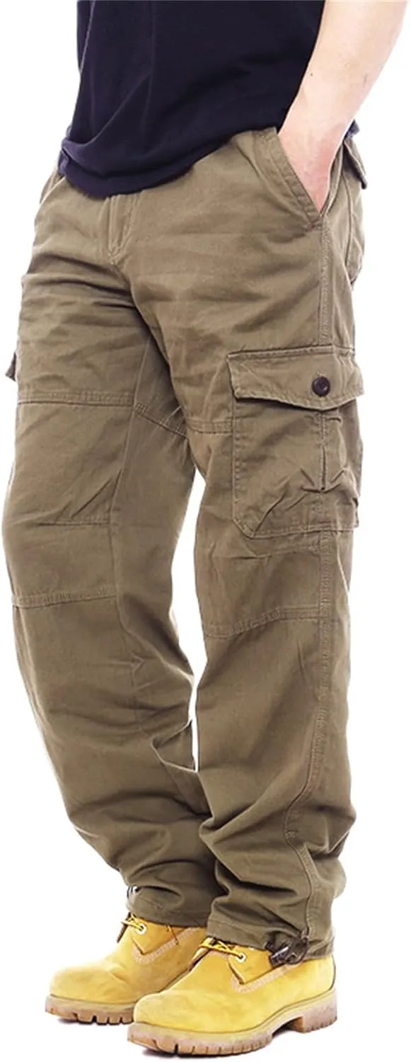 Men's Stacked Stretch Jeans Ripped Skinny Jeans Multi-Pocket Cargo Denim Fashion Distressed Straight Comfort Pants