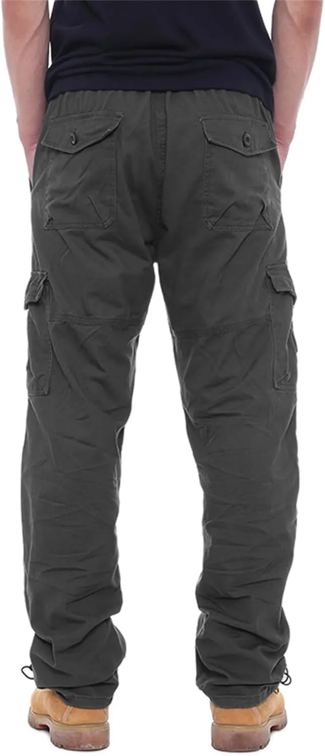 Men's Stacked Stretch Jeans Ripped Skinny Jeans Multi-Pocket Cargo Denim Fashion Distressed Straight Comfort Pants