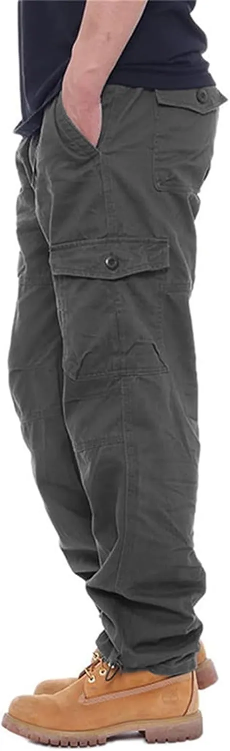 Men's Stacked Stretch Jeans Ripped Skinny Jeans Multi-Pocket Cargo Denim Fashion Distressed Straight Comfort Pants