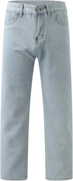 Mens Stretch Jeans Relaxed Fit Work Jeans Comfortable Stretch Denim Tactical Jeans Medium Wash Bottom Jeans