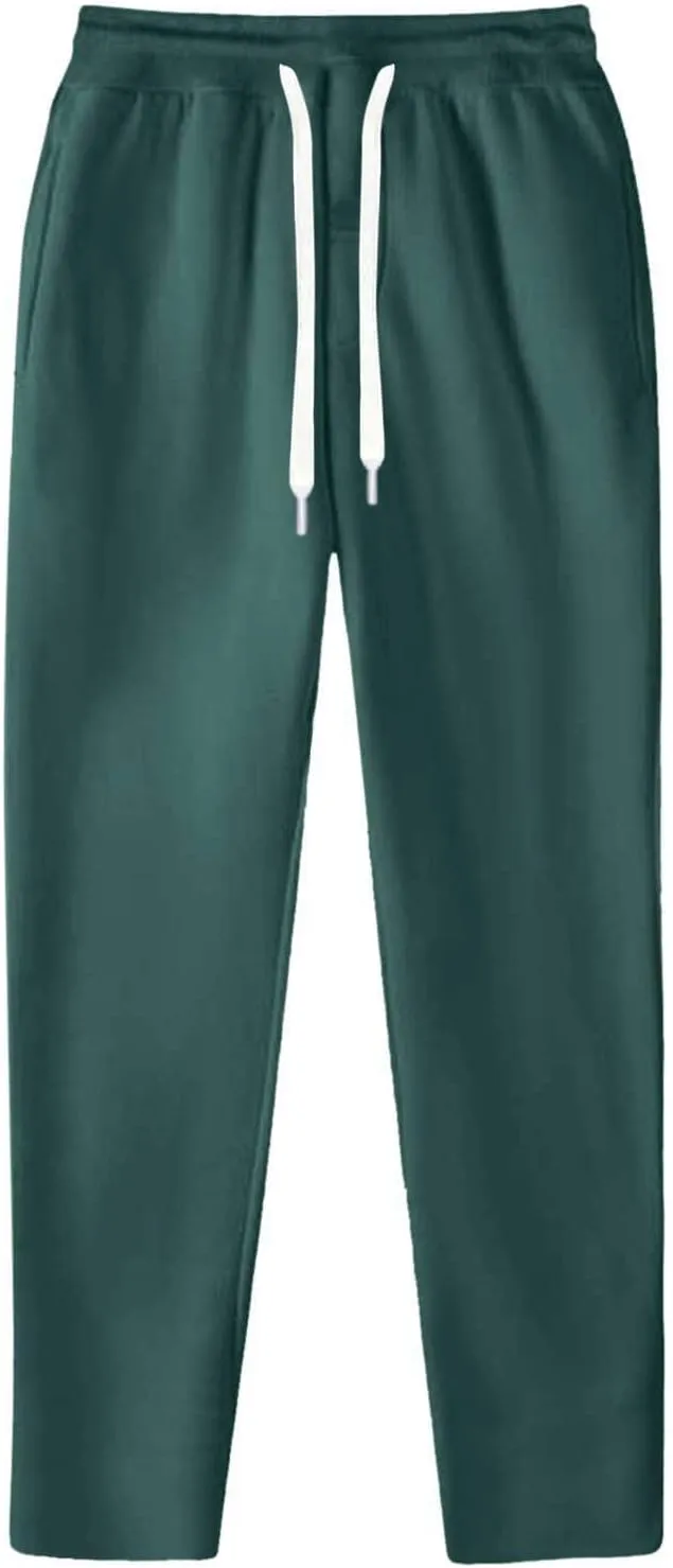 Men's Sweatpants Joggers Baggy Fleece Drawstring Elastic Waist Casual Gym Athletic Sweatpants for Men with Pockets