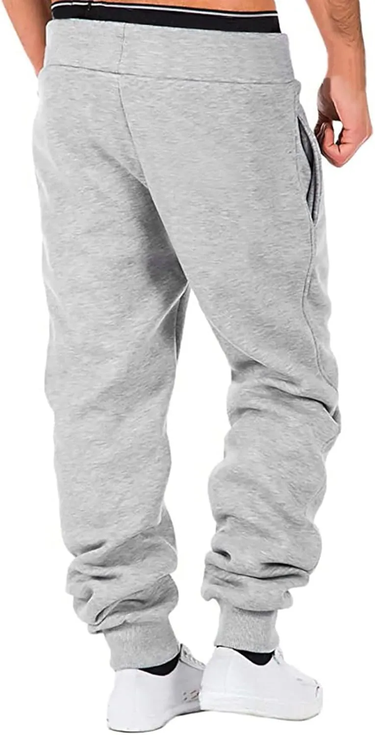 Mens Sweatpants Joggers Pants Man Sherpa Fleece Lined Sweatpants Thicken Active Jogging Workout Trousers Casual Cargo