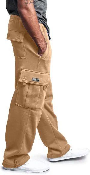 Mens Sweatpants Tall Men Outdoor Cargo Pant Lightweight Tactical Pant Hiking Jogger Classic Fit Multi Pockets 2024