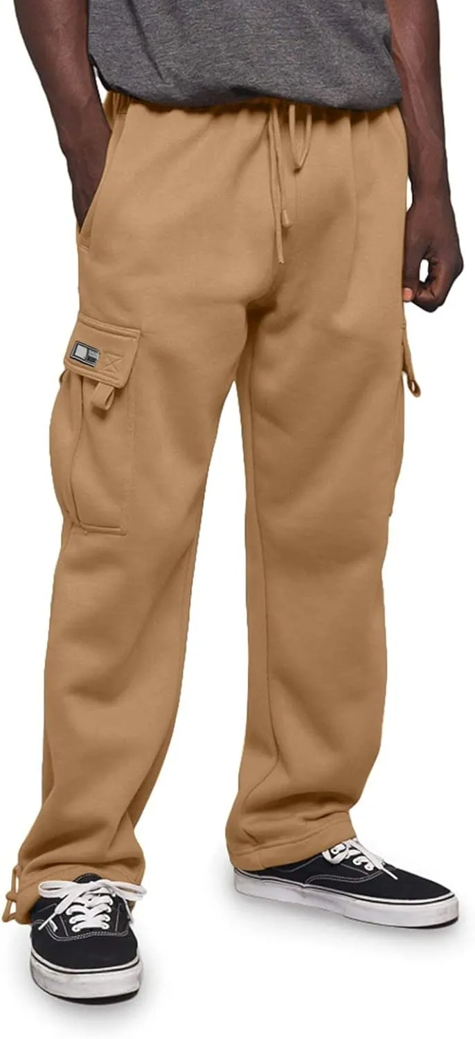 Mens Sweatpants Tall Men Outdoor Cargo Pant Lightweight Tactical Pant Hiking Jogger Classic Fit Multi Pockets 2024