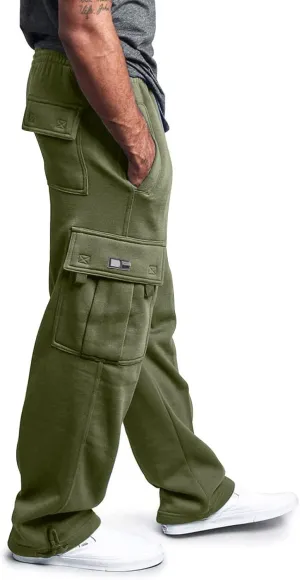 Mens Sweatpants Tall Men Outdoor Cargo Pant Lightweight Tactical Pant Hiking Jogger Classic Fit Multi Pockets 2024