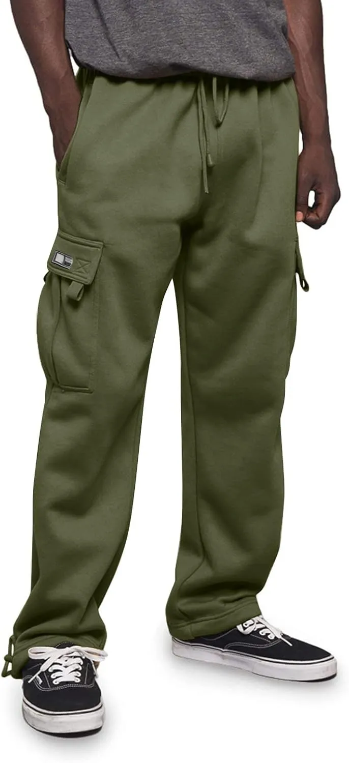 Mens Sweatpants Tall Men Outdoor Cargo Pant Lightweight Tactical Pant Hiking Jogger Classic Fit Multi Pockets 2024