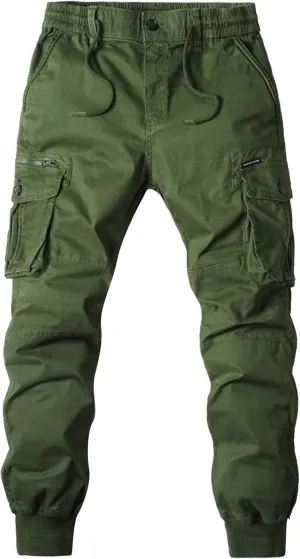 Mens Sweatpants Tapered Joggers Pocket Sport Work Casual Tactical Joggers Trousers Mens Cargo Sweatpants Casual Pants