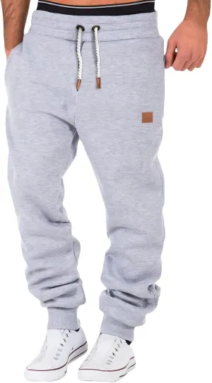 Mens Sweatpants with Pockets Elastic Waist Casual Drawstring Jogger Sweat Pant Workout Athletic Tapered Sport Trouser