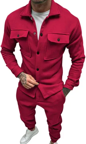 Men's Tracksuits 2 Pieces Hoodies Sweatsuit Sets Sweater Pants Sports Suit Casual Sweatsuit Sets for Men Mens