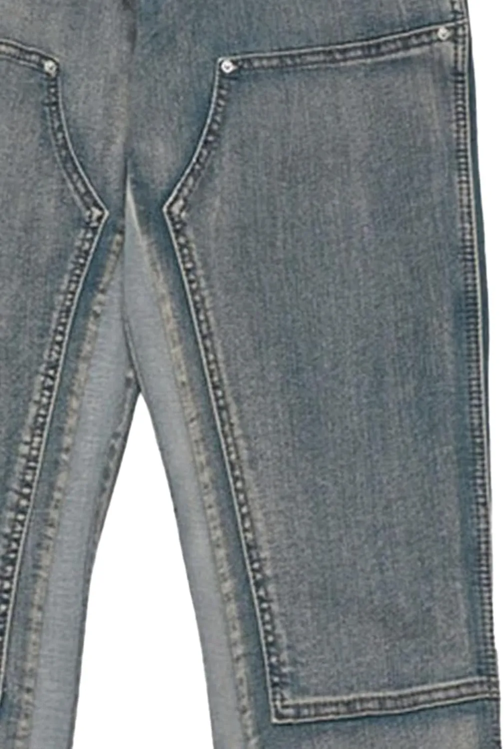 Men's Wide Leg Double-Front Jeans Fashion Casual Tapered Denim Jeans Relaxed Fit Washed Streetwear Jeans