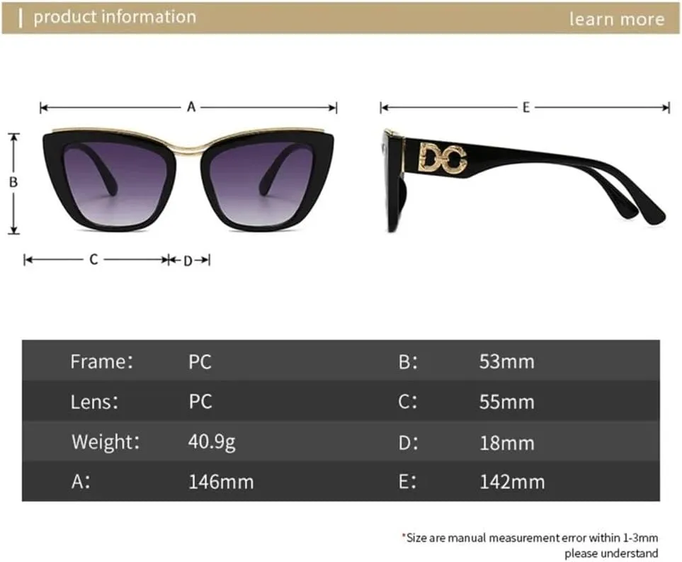 Metal Cat's Eye Women's sunglasses for women vintage glasses Eyewear