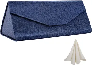 MoKo Foldable Glasses Sunglasses Case, PU Portable Eyeglass Case for Men Women