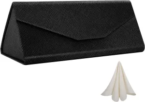 MoKo Foldable Glasses Sunglasses Case, PU Portable Eyeglass Case for Men Women