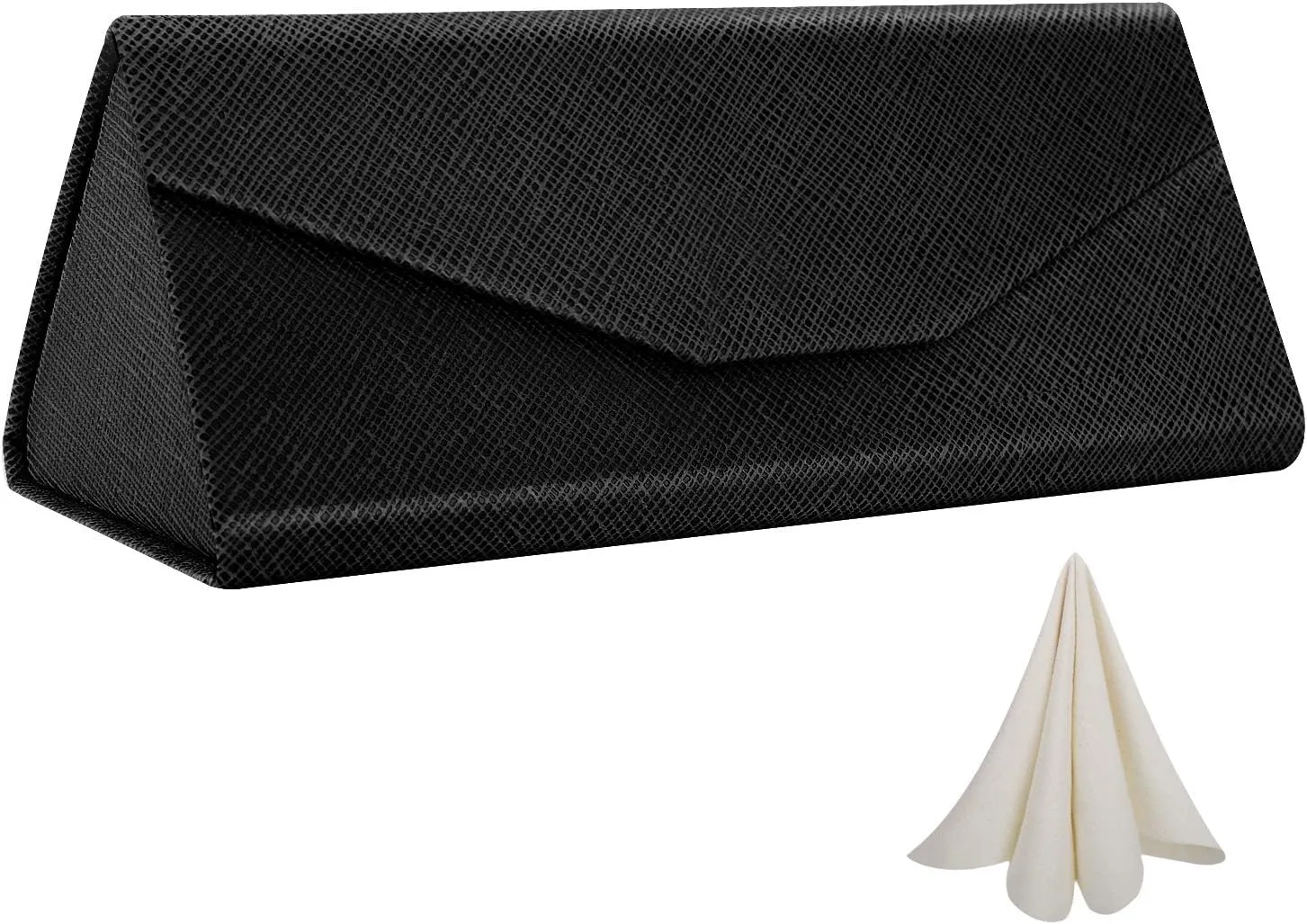 MoKo Foldable Glasses Sunglasses Case, PU Portable Eyeglass Case for Men Women