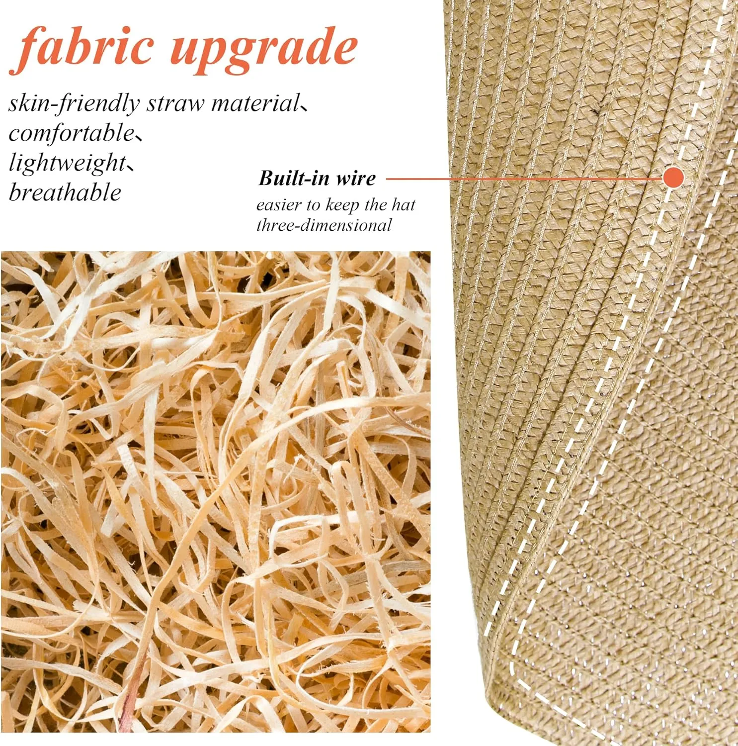 Oversized Sun Straw Hat for Women, UPF 50  Floppy Wide Brim Summer Hat, Foldable Roll Up Travel Hat Beach Hats for Women