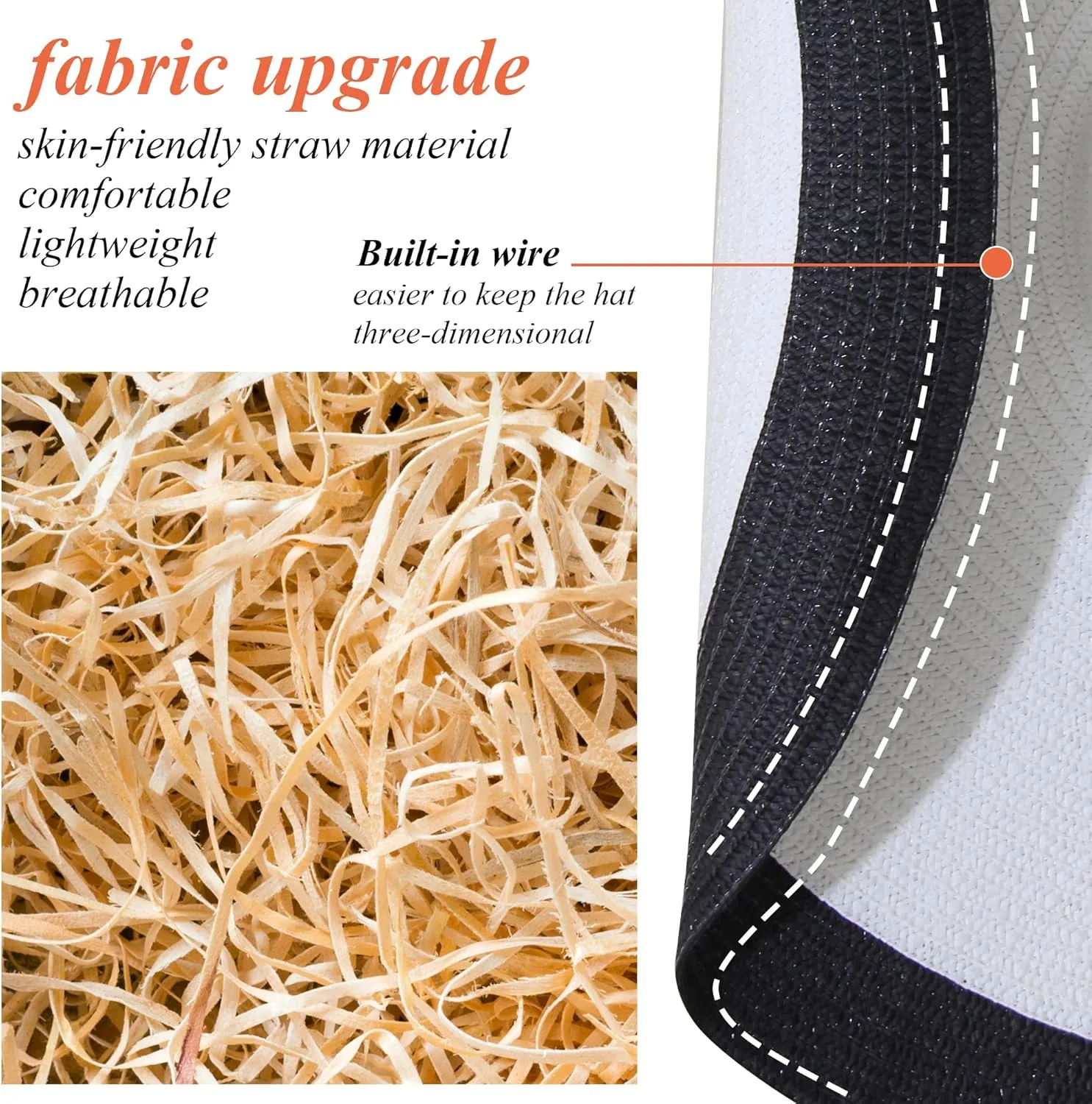 Oversized Sun Straw Hat for Women, UPF 50  Floppy Wide Brim Summer Hat, Foldable Roll Up Travel Hat Beach Hats for Women