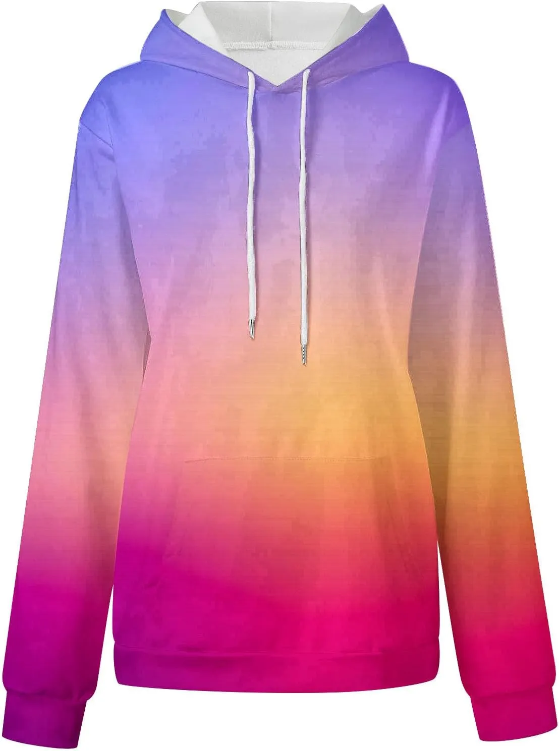 Oversized Sweatshirt for Women Drawstring Tie Dye Hoodies Caual Shirts Pullover Hooded Sweatshirt 2024 Fall
