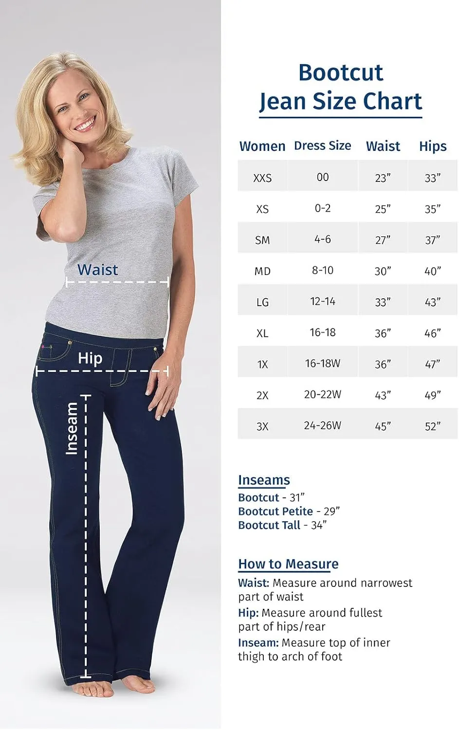 PajamaJeans Womens Stretch Jeans - Bootcut Jeans for Women