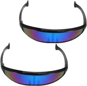 PRETYZOOM 2pcs Polarized Cycling Sunglasses for Men and Women Unique Fish Shaped Design Stylish Running Glasses for Outdoor Sports and Biking Activities